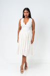 Shift Sleeveless dress cutlon off white