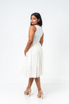 Shift Sleeveless dress cutlon off white
