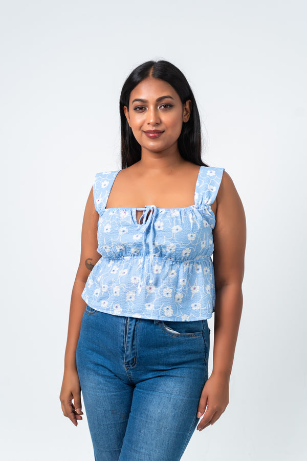 Sky blue desi top